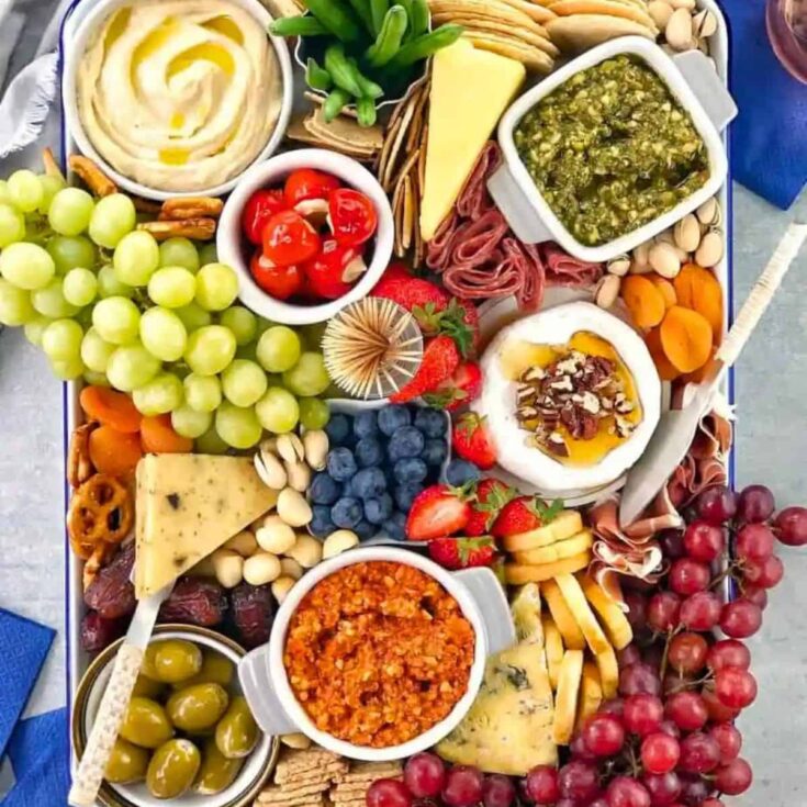 Grazing charcuterie board platter