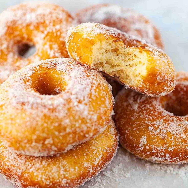 Homemade sugar donuts