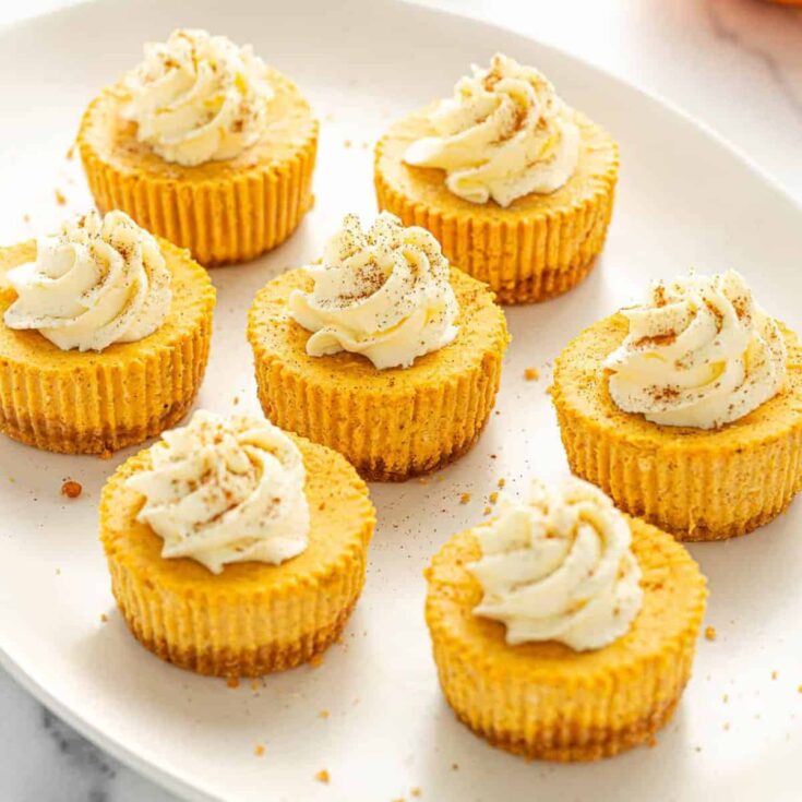 Mini pumpkin cheesecakes