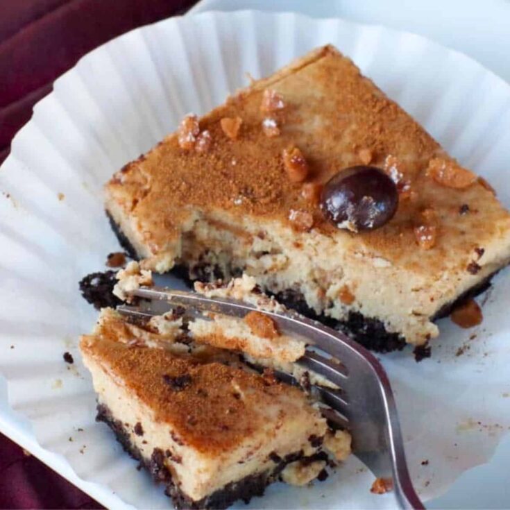 Mocha eggnog cheesecake