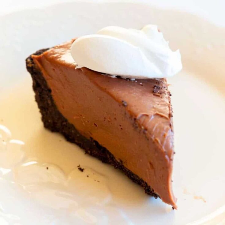A slice of no-bake Nutella cheesecake