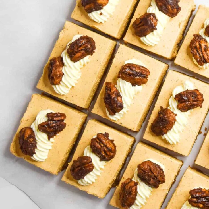 No bake pumpkin pie cheesecake bars