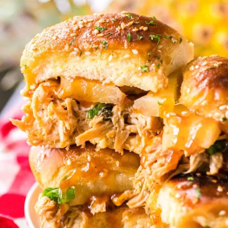 Slow cooker BBQ Hawaiian roll