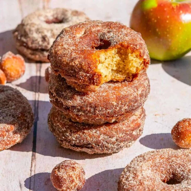 Sourdough apple cider donuts
