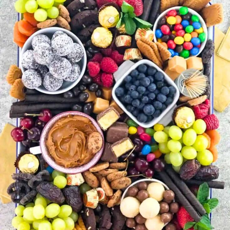Sweet platter charcuterie board