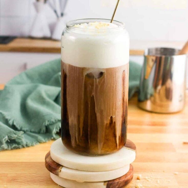 Vanilla sweet cream cold foam iced coffee