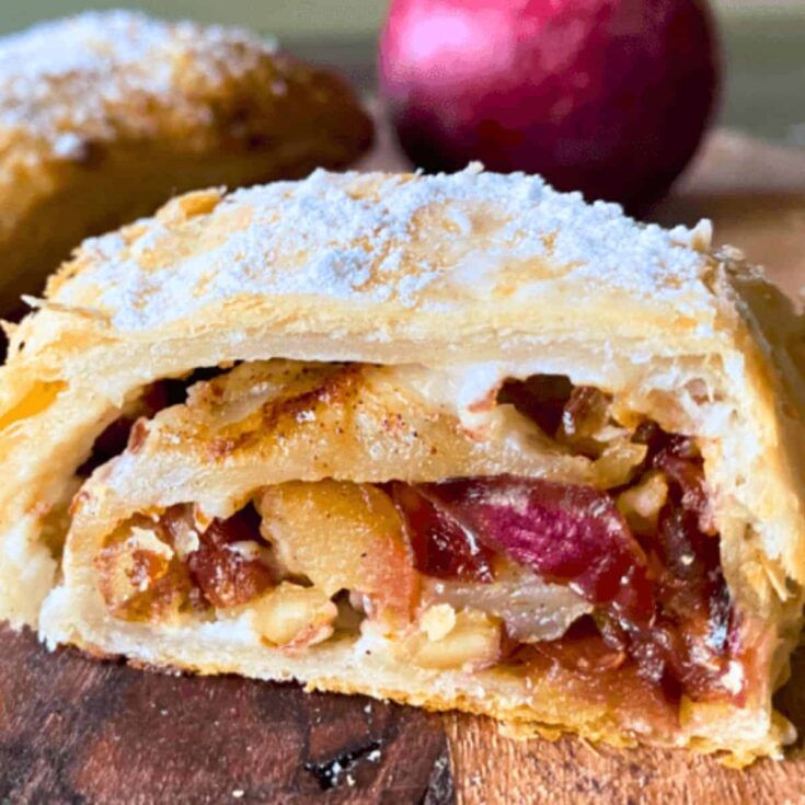 Apple almond cream puff pastry