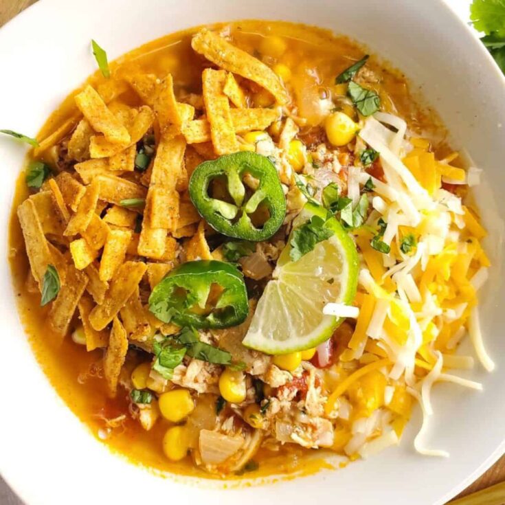 Chicken tortilla soup, made after reading these Winter soups