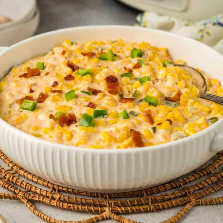 Crockpot jalapeno popper creamed corn