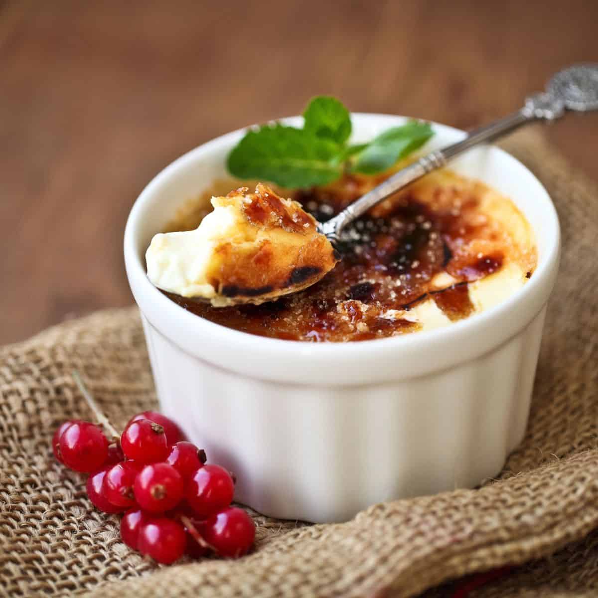 Creme brulee made after reading these French desserts to make