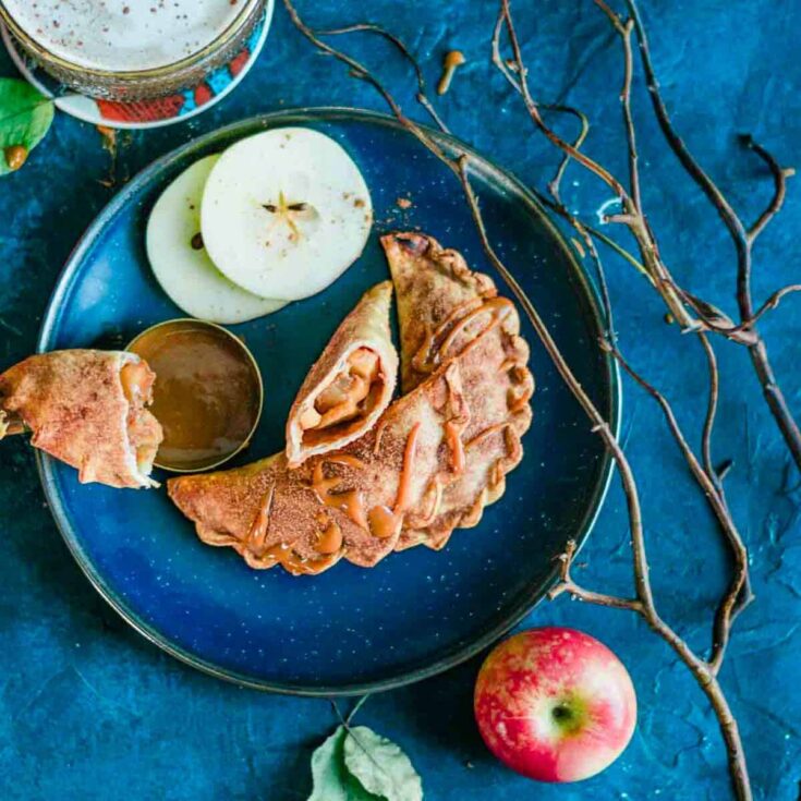 Dulce de leche and apple empanadas
