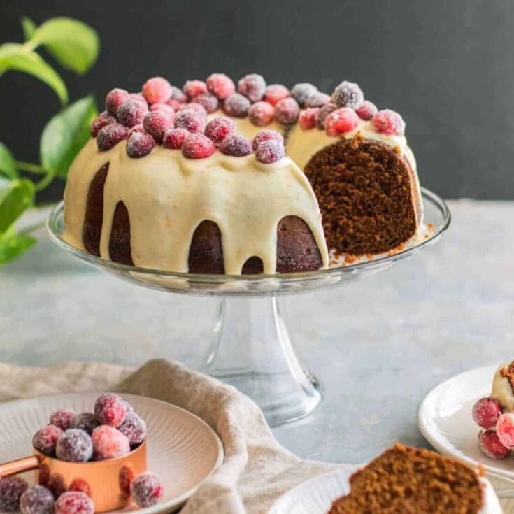 Gingerbread Bundt Cake with Cream Cheese