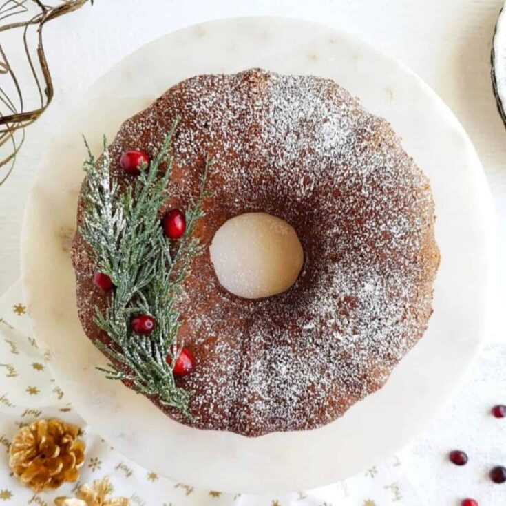 Gingerbread Bundt cake dessert