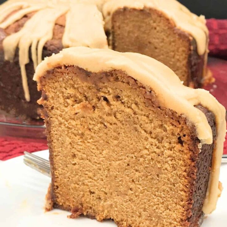 A slice of Gingerbread pound cake