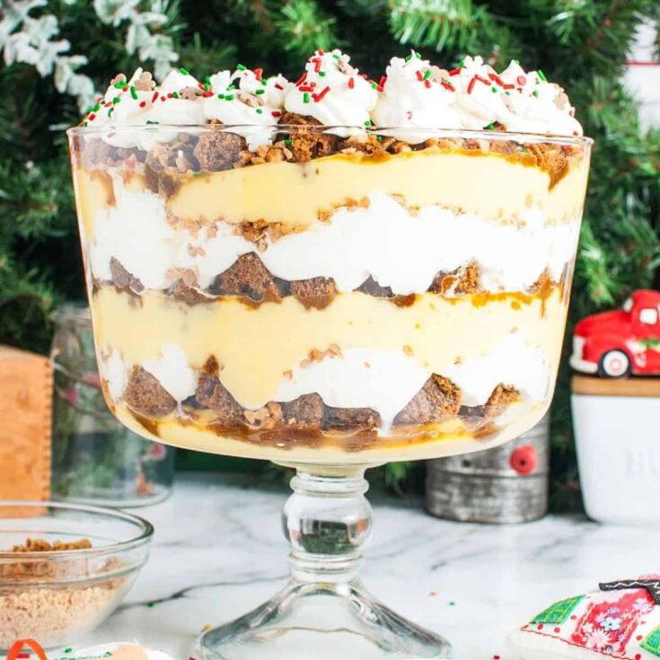 Gingerbread trifle dessert