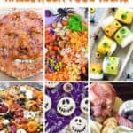 A collage of Halloween food ideas