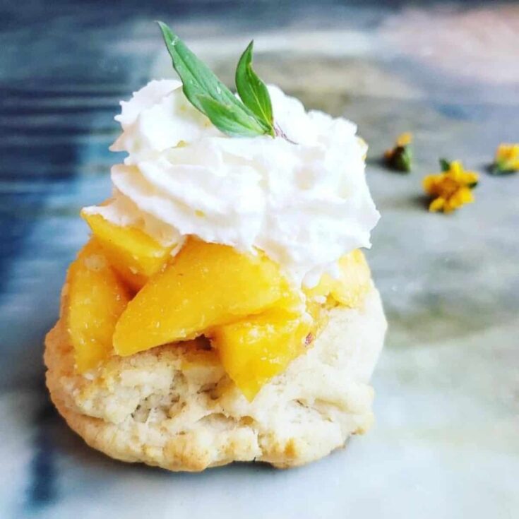 Honeyed bourbon peach shortcake