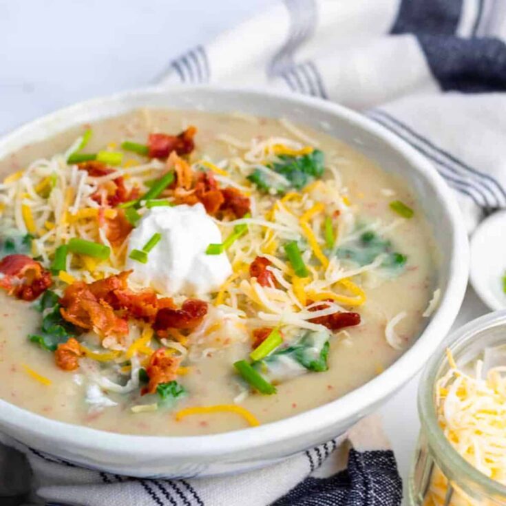 Loaded potato leek soup