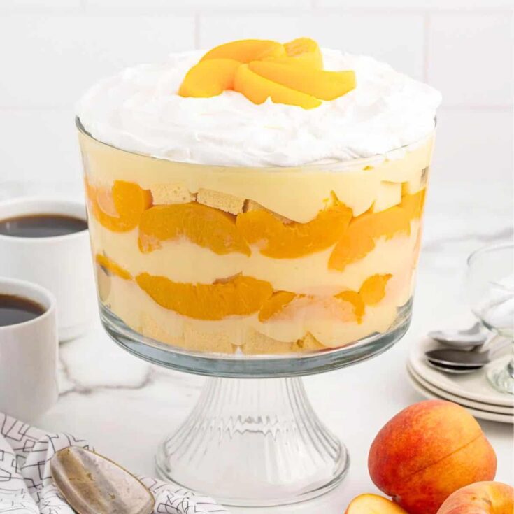 No bake peaches and cream trifle