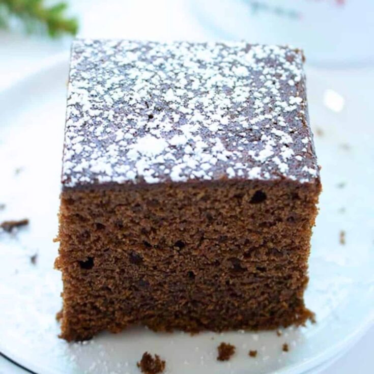 Old fashioned gingerbread dessert