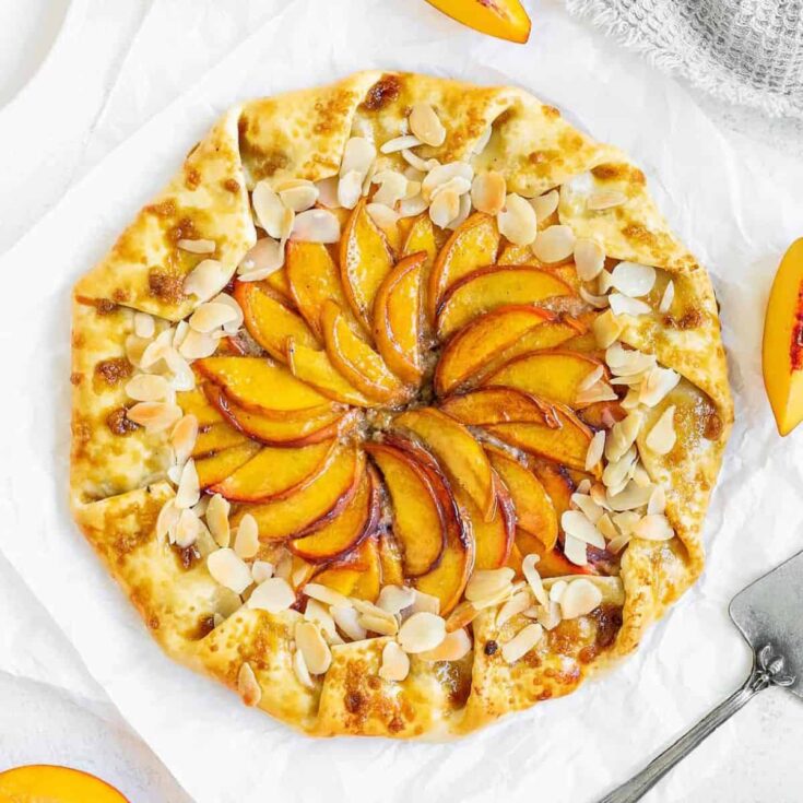 Peach galette made after reading these peach dessert recipes