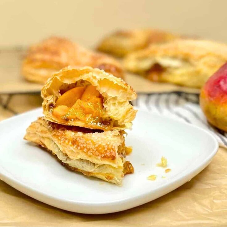 Peach mango turnovers