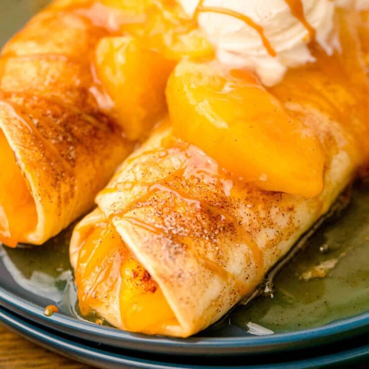 Peach pie enchiladas