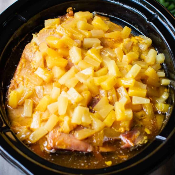 Slow cooker brown sugar ham