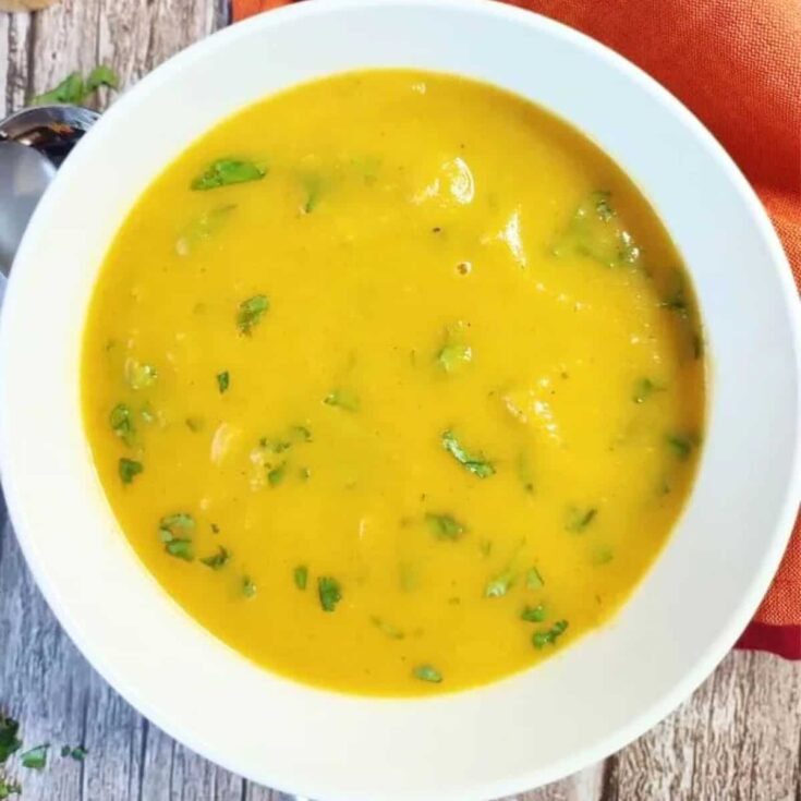 Spiced carrot and parsnip soup winter soup