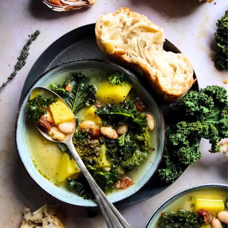 Vegan Zuppa Toscana winter soup