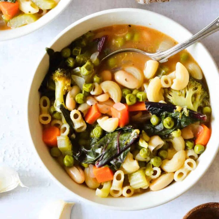 Vegetable noodle winter soup