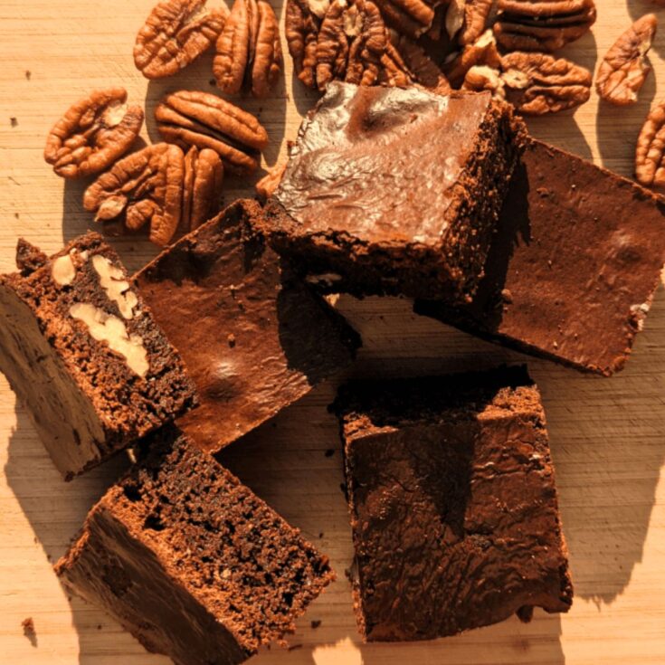 Homemade fudgy brownies