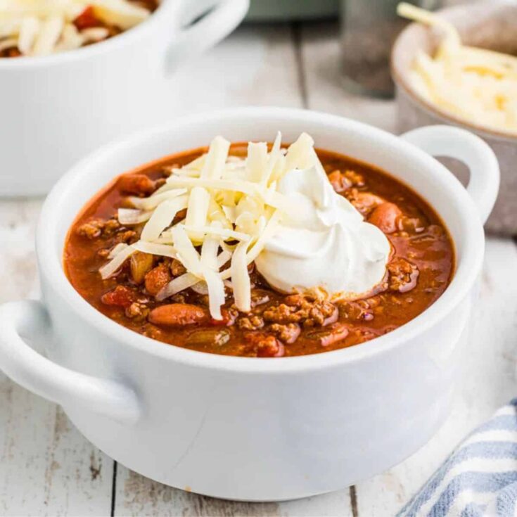 Slow cooker beef chili