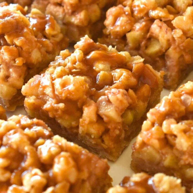 Caramel apple oatmeal bars