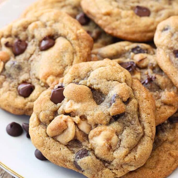 Caramel chocolate chip cookies