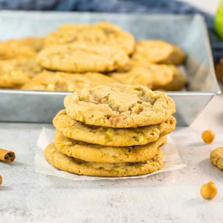 Chewy caramel apple cookies