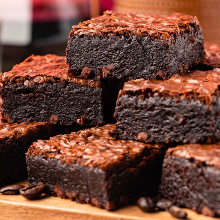 Coffee brownies, made after reading these brownie recipes