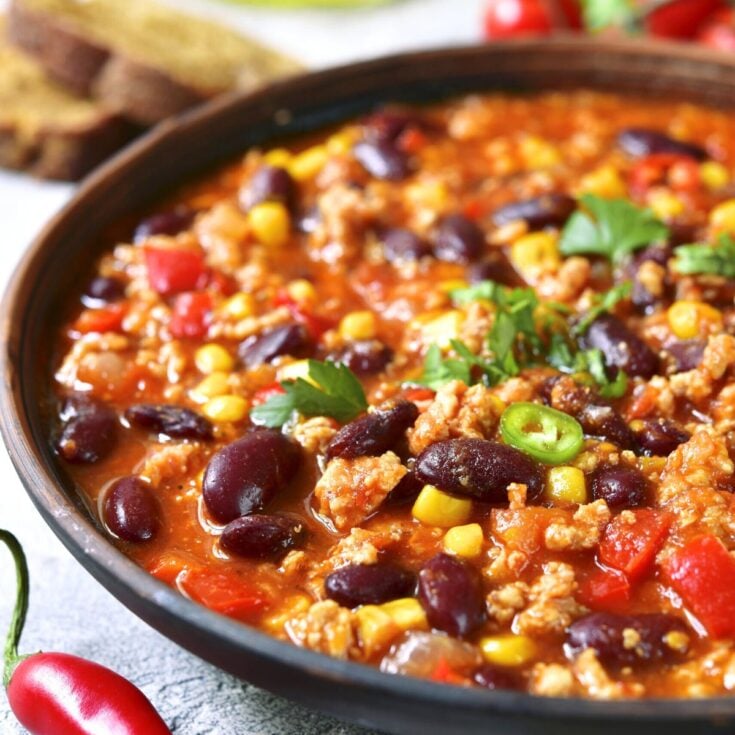 Crockpot chili, made after reading these easy crockpot recipes