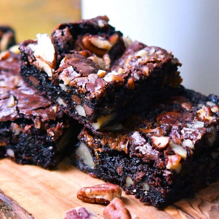 Dark chocolate brownies