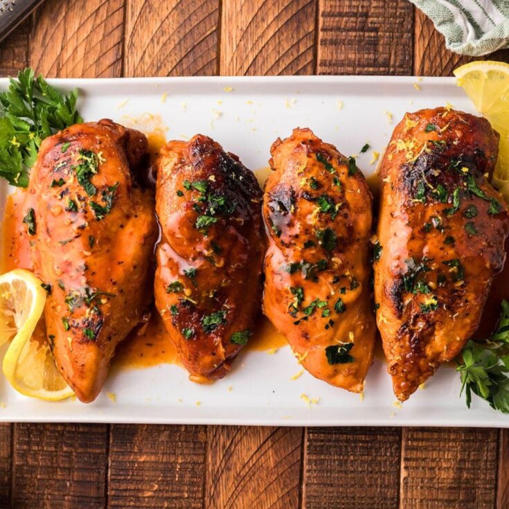 Slow cooker lemonade chicken