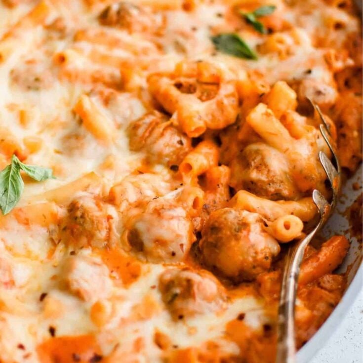 Dump and bake meatball casserole