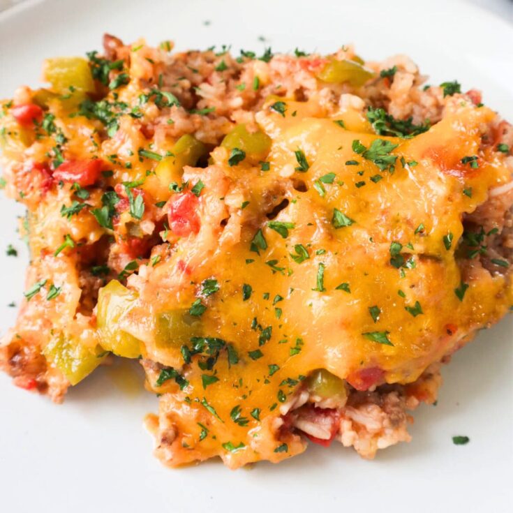 Crockpot stuffed pepper casserole