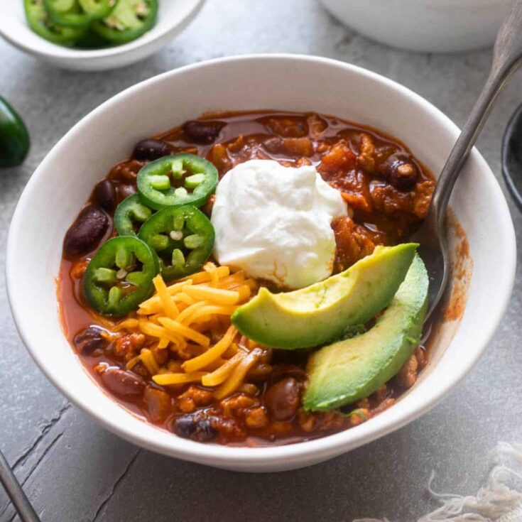 Ground chicken chili