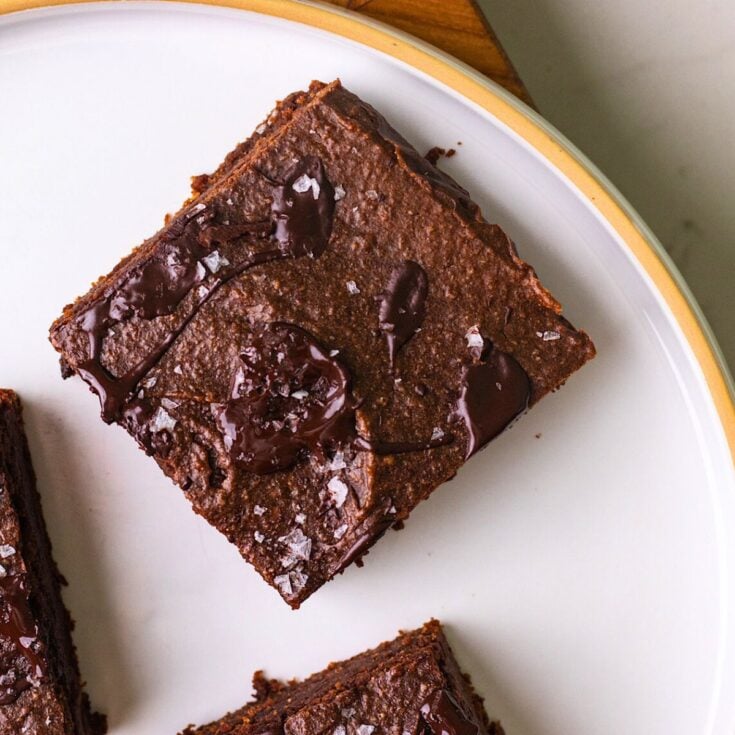 Healthy Pumpkin Oat Flour vegan brownies