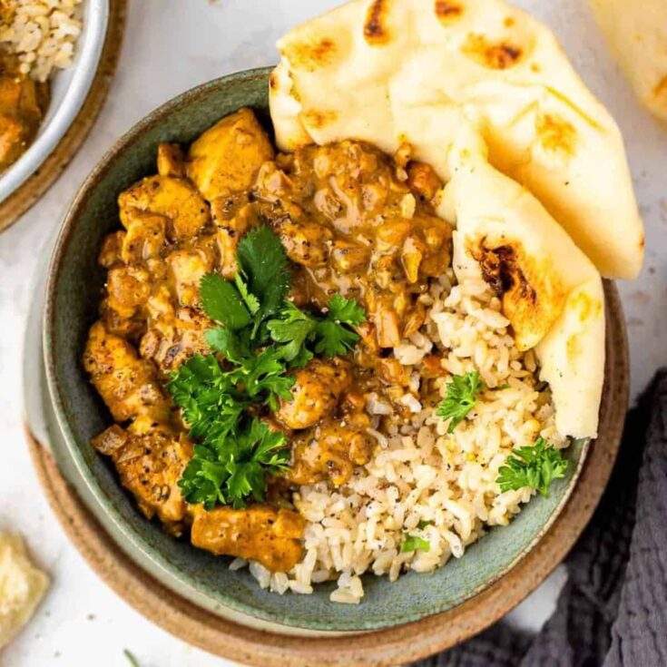 Healthy chicken curry, made after reading these dump and go crockpot dinners