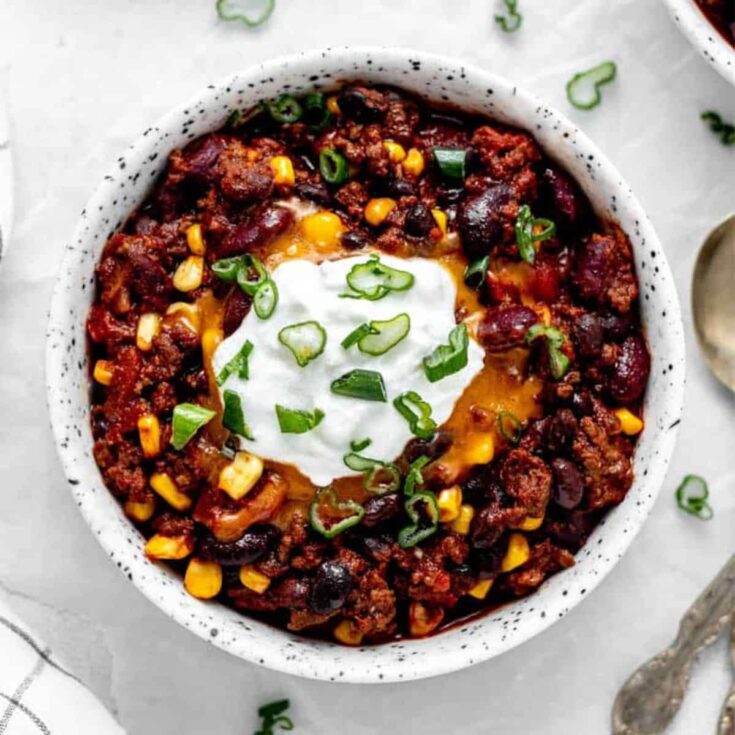 High protein beef chili