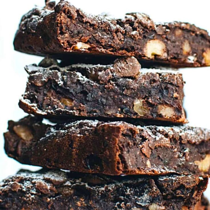 Mediterranean diet black bean vegan brownie