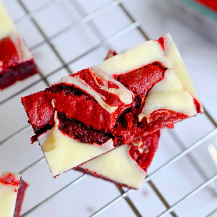Red velvet with a cream cheese swirl brownies