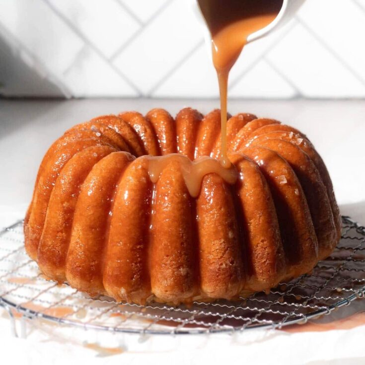 Salted caramel Kentucky butter cake