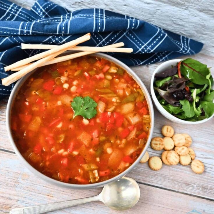 Slow cooker cowboy caviar soup